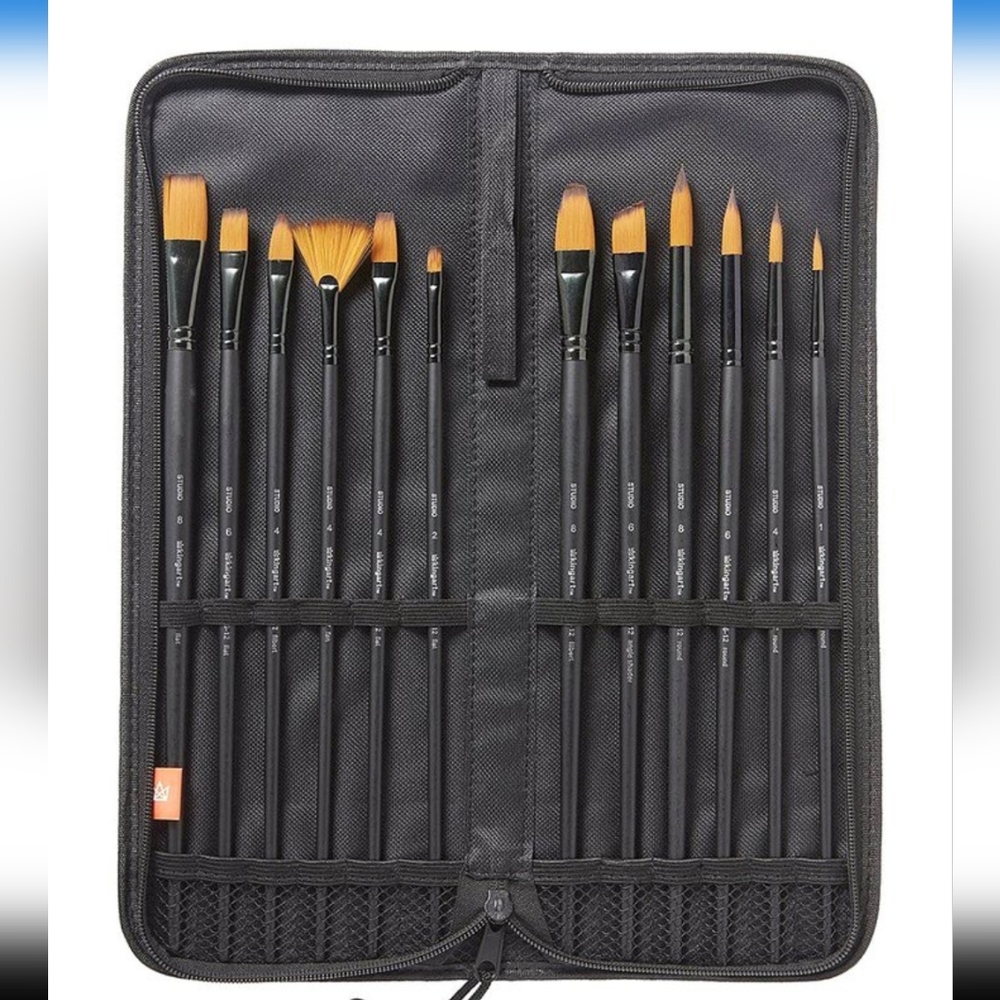 Kingart fine art brush set (12 + case)
